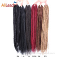 Crotchet Box Braid Ombre Extensión de cabello sintético Twist